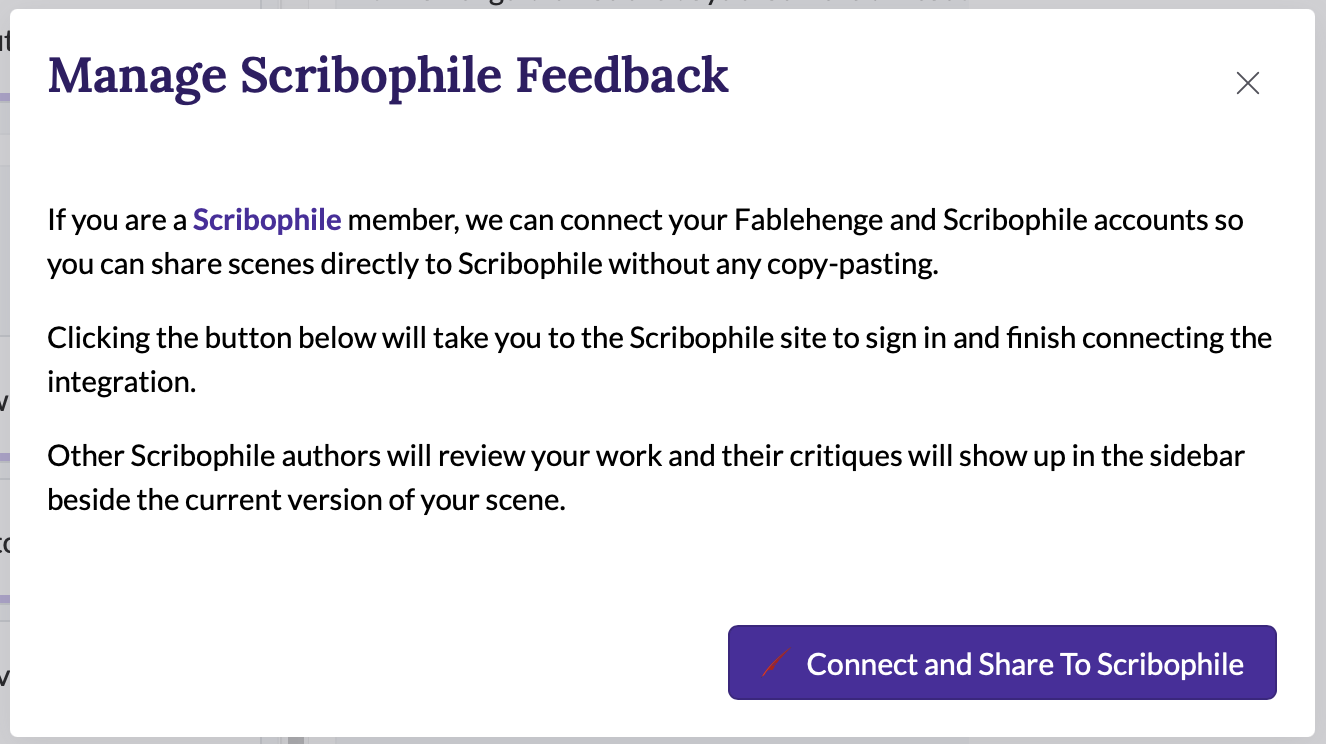 Connect with Scribophile