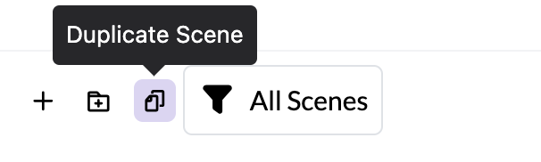 Duplicate scene button