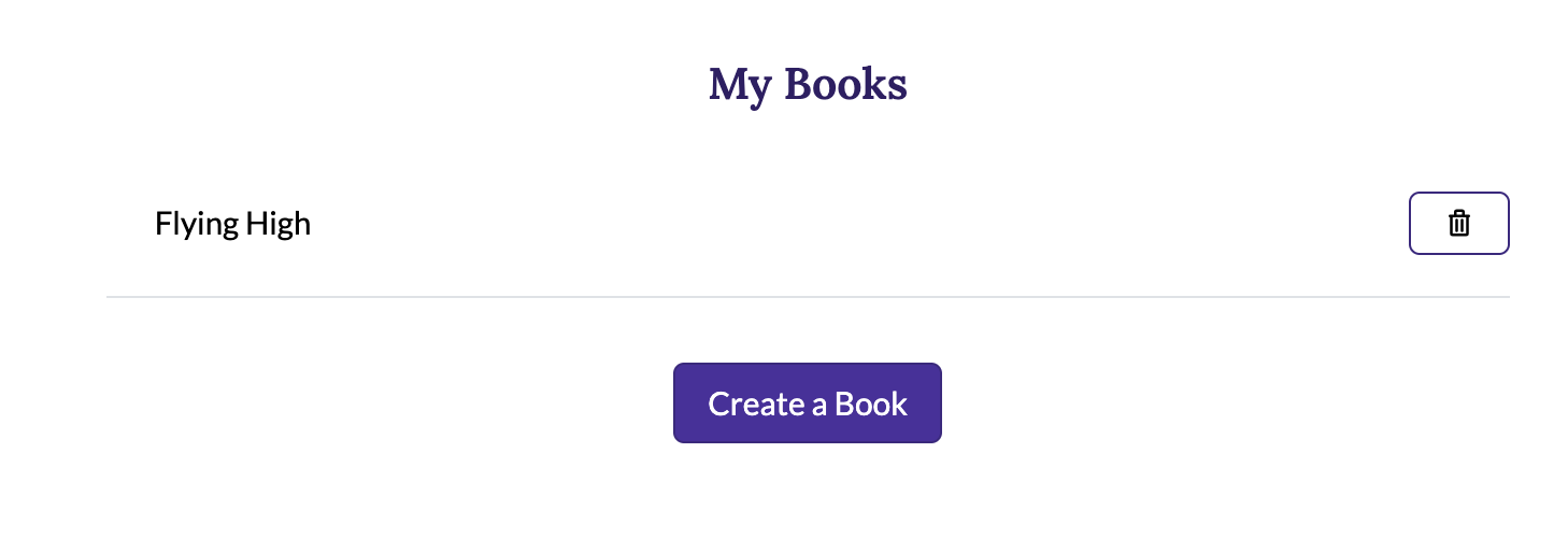 My Books page