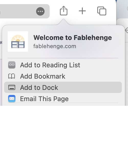Safari add to dock