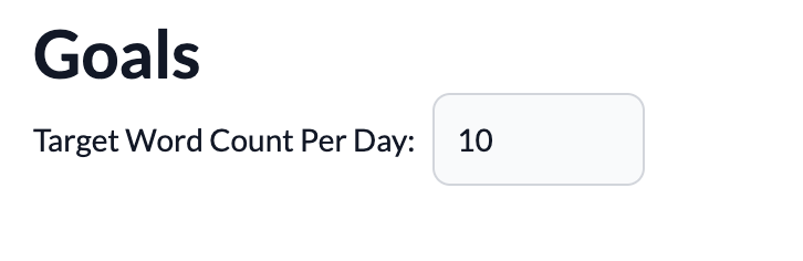 Target Word Count Per Day