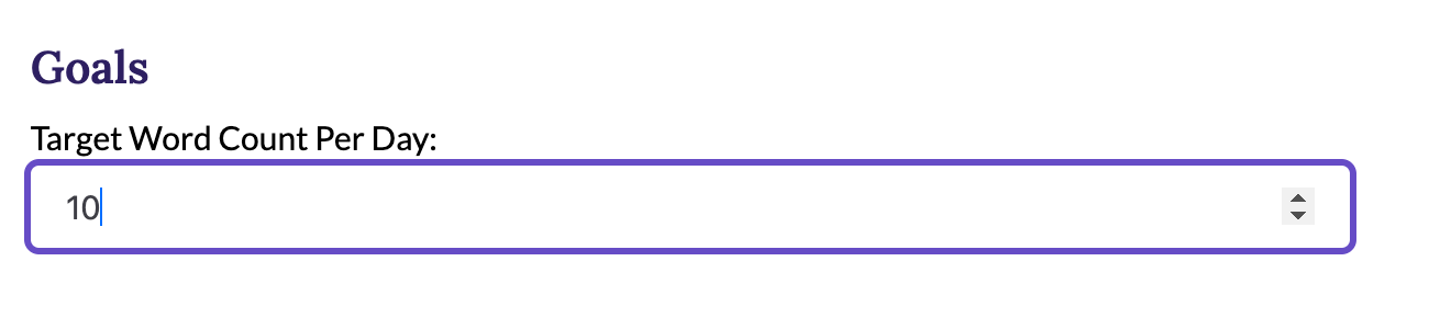 Target Word Count Per Day